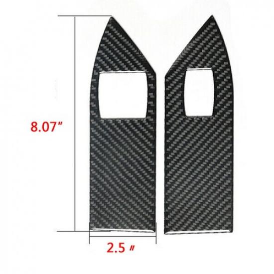 Carbon Fiber Interior Window Lift Switch Cover Trim For Ford Mustang 2005-2009~~