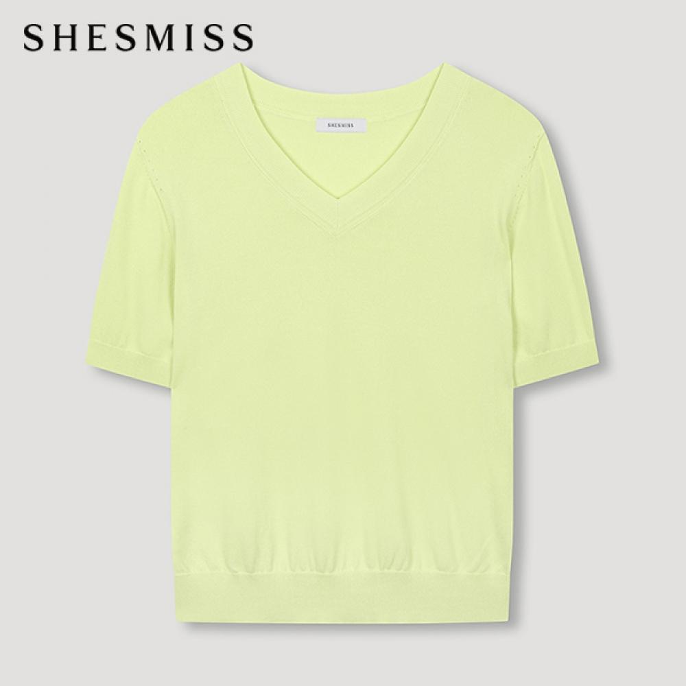 

She S miSS Вязаный топ с V-образным вырезом SSkpon22540 Ln Light green/55