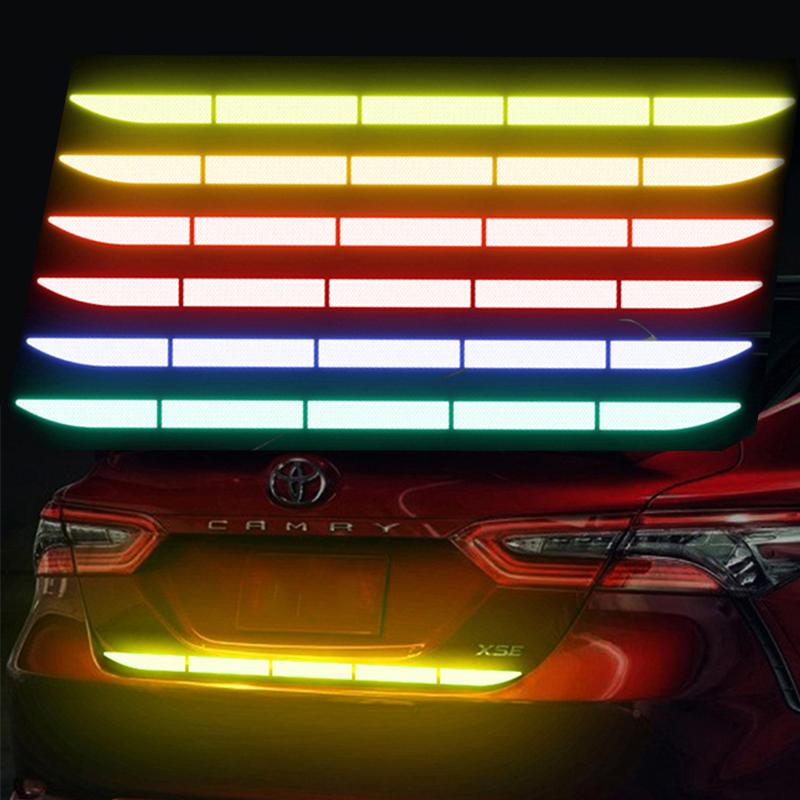 Car Sticker Reflective Warning Safety Tape Anti Collision Warning Reflective Sticker for Automobile Trunk Exterior Accessories