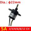 Durchmesser 22mm 5A 2/3/4/6/8/12 Kanäle Drehtisch Schleifring Elektrische Kollektorringe Schleifring Drehgelenk