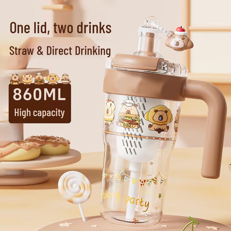 Dillerbell 860ml Tritan Straw Cup