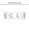 V1 LED Dimmer 12V 24V 36V RT6 4 Zone Single Color LED Strip Dimming Kit Wireless 2.4G RF Remote Control Push Switch Dimer