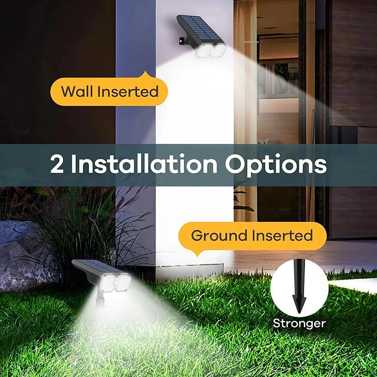 Solar Landscape Light Waterproof Wall Lamp for Driveway Garden Backyard