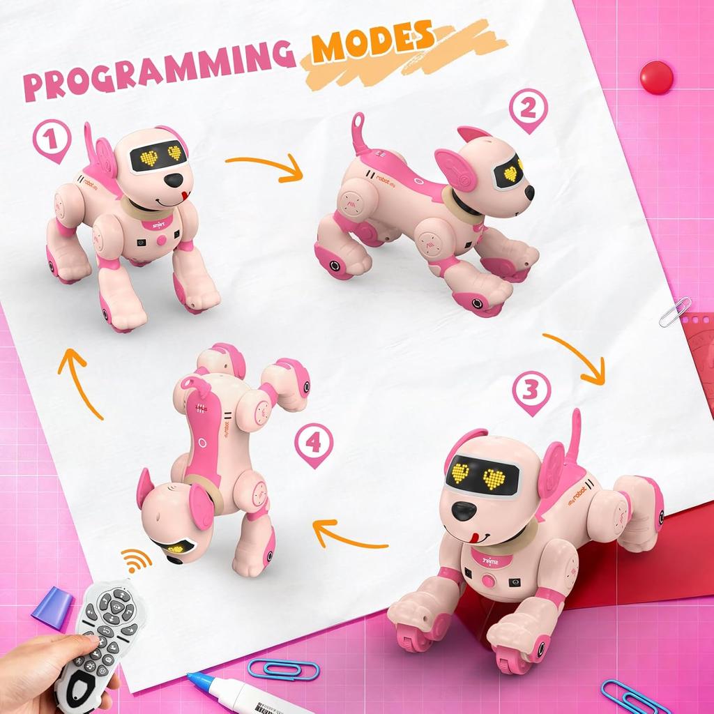 Intelligent Robot Dog Remote Control Electronic Sing Dance Follow Smart Interactive Stunt Music Toy Programmable Puppy Kid Gifts