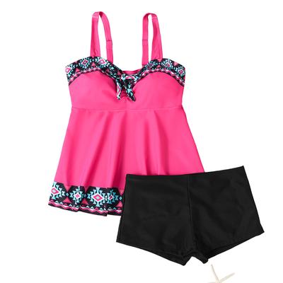 Women's Split Fashion Sexy  Printed Skirt Swimsuit With Chest Pad Without Steel Support