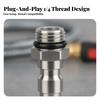 6x2 Pieces Stainless Steel Pressure Washer Connector M14x1.5 Male Female Kit Heavy Duty