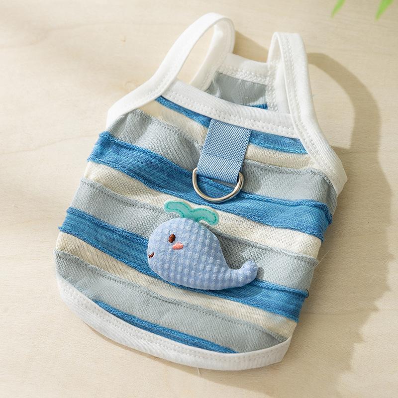 Primăvară și Vară Câine Drăguț Desene Animate Pui Tridimensional Tracțiune Vestă cu Două Picioare Pisică Subțire Teddy Haine pentru Câini de Companie