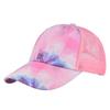Summer Mesh Cap Tie Dye Baseball Cap 3D Embroidery Duckbill Cap Mesh Baseball Cap Sunshade Cap Mesh Cap