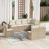 VidaXL Garden Lounge Set with Cushions 8 Pcs Beige Braided Resin 3219058