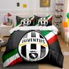 Juventus Logo Design with Striped Background Bedding Set (1 Duvet Cover, 2 Pillowcases, Duvet Not Included) Sofas