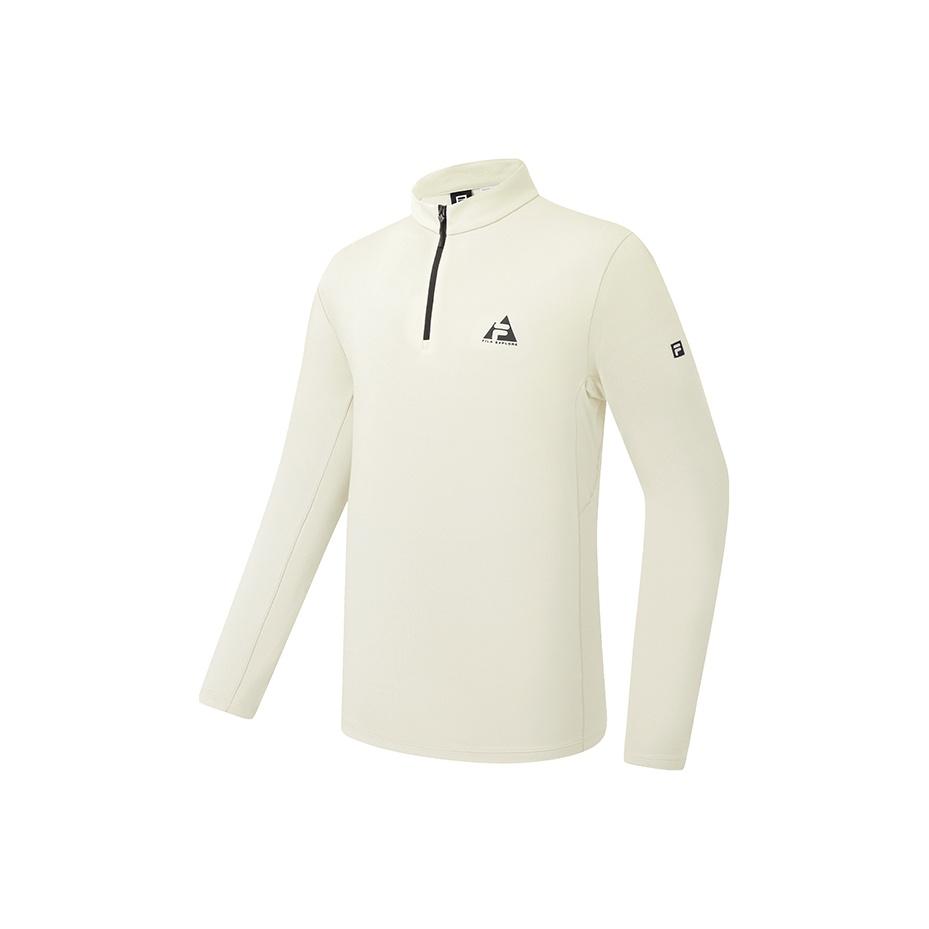 Fila Explorer High-Quality Casual Sports Classic Comfortable Soft Knitted Warm Long Sleeve T-Shirt Men Tops Dew-White A11M547203FIV