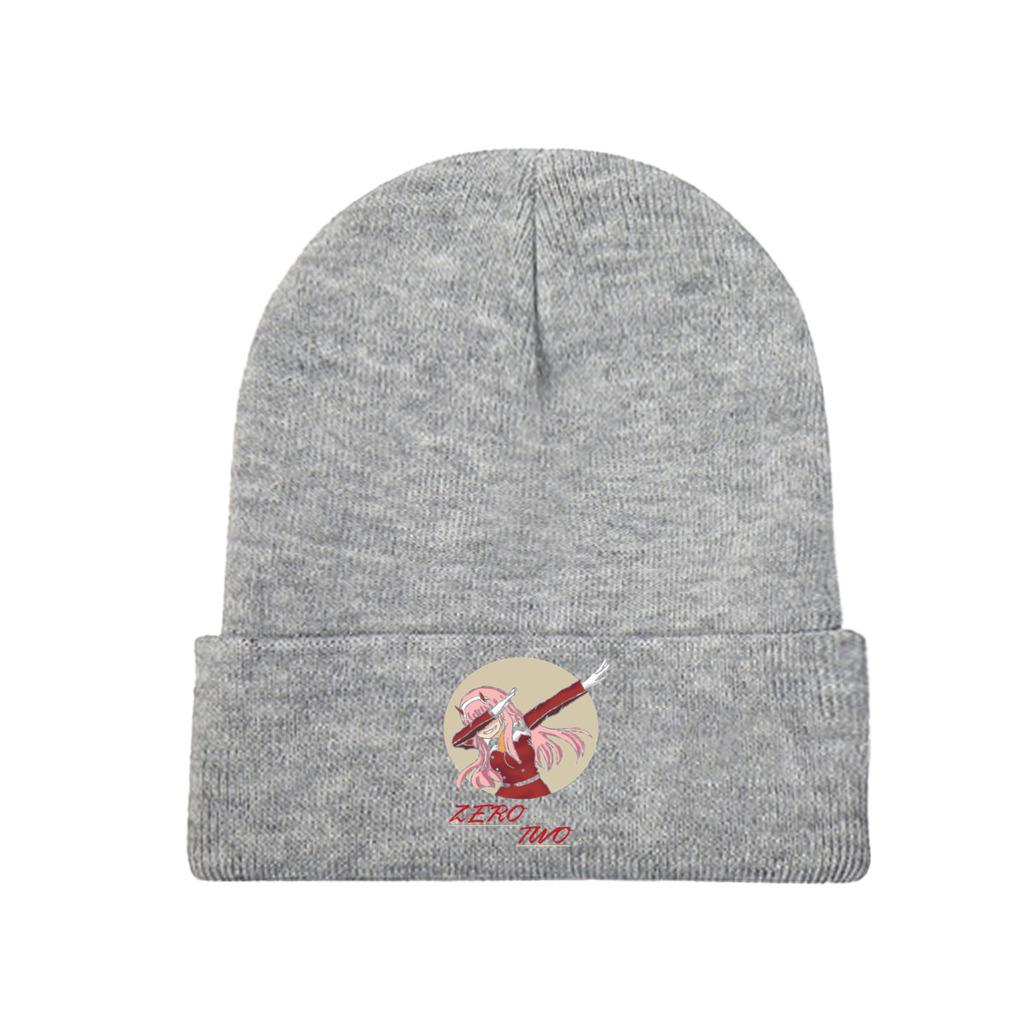 Zero Reasons Two Live Darling In the Franxx Zero Two Knitted Caps for Women Unisex Skullies Beanies Winter Hats Casual Cap