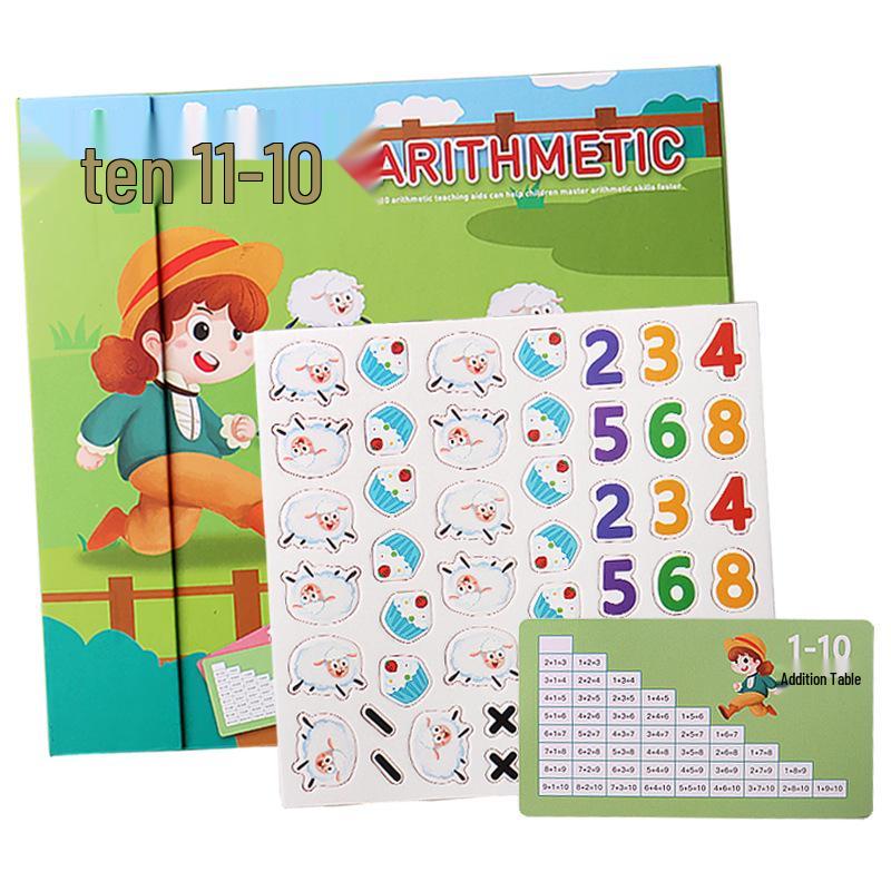 Children’s Educational Cartoon Book & Number Puzzle – Cognitive & Arithmetic Learning Toy