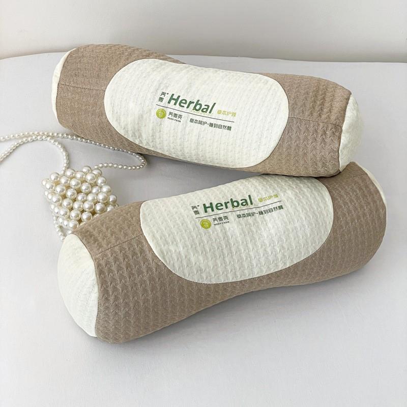 Herbal Buckwheat Cervical Support Pillow Bone-Shaped Cylinder Neck Pain Relief Adult Single Use