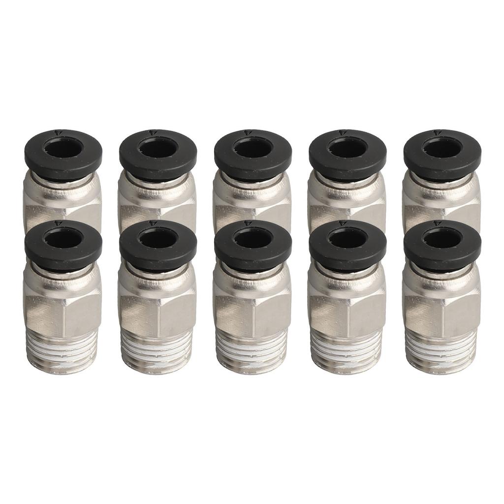 Push Straight Pneumatic Connector Stainless Steel Thread
