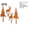 4 Teile/satz Weihnachten Baum Garten Stecker Wetter-proof Heavy Duty Outdoor Terrasse Hof Rasen Metall Elch Silhouette Zeichen Spike Stick dekoration Ornament