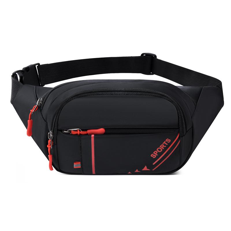 Anti-Theft Men's Waist Bag - Slim Fit Fanny Pack, Waterproof Sports Phone Pouch, Multi-Layer Secure Bum Bag for Running & Travel
