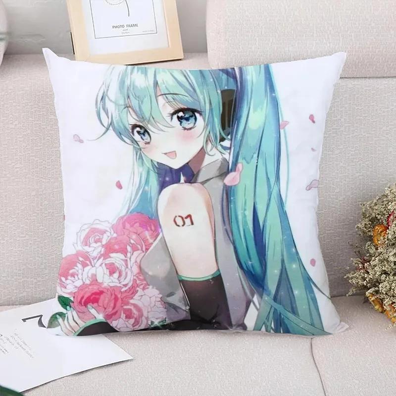 Body Pillow Cover  M-Miku Cushion Covers for Bed Pillows Car Decoration Sofa Cushions Decorative Pillowcase Fall Decor Home