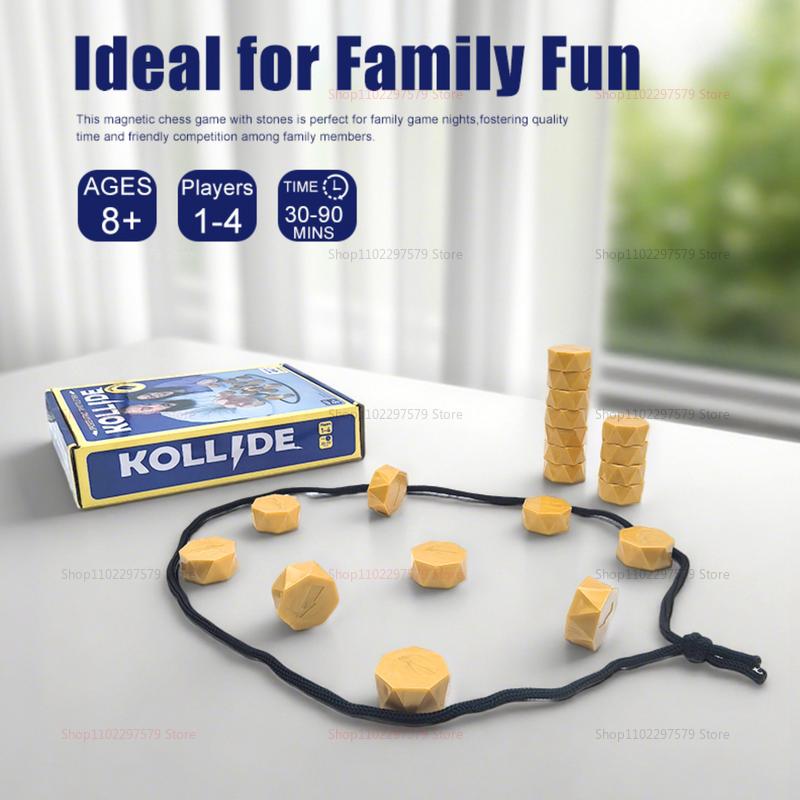 Magnetic Chess Set with 20 Travel-Stones Strategy Board Game for Family Game Night Indoor Outdoor Use for Kids Adults (Age 8+)