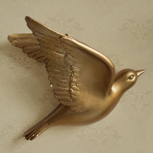 3D Resin Bird Wall Decor, No-Drill Hanging Decorative Birds for Home Wall Art