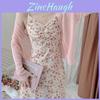 Romantic Flower Print Knit Camisole Dress For Summer Casual Wear