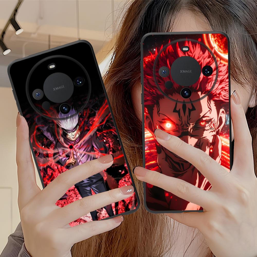 Jujutsu Kaisen Colored Mobile Phone Case for Huawei Mate 60 50 40 30 20 10 Pro Plus Lite E 5G Black Cover Luxury Smartphone
