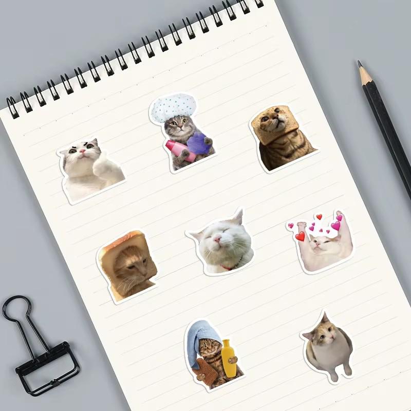 10/30/50pcs Cute Cat Sticker Household DIY Decoration Scrapbooking Stationery School Supplies Students Rewards Gifts TMZ