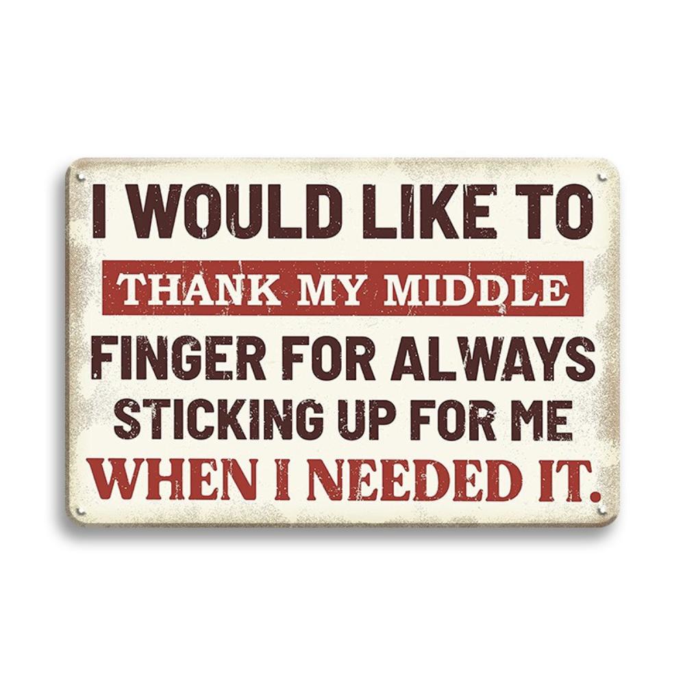 

1 шт. Винтажный декор Я хочу поблагодарить тебя за мой средний металлический знак Железная табличка Металлический винтажный знак Домашний декор Украшение Металлический плакат чёрный