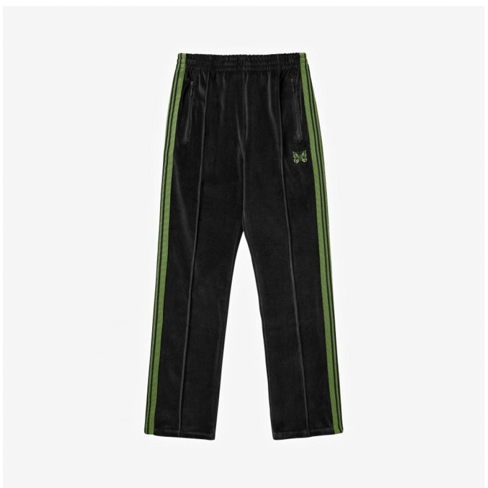 NeedleS Herren S Samt Schmale Trainingshose Lange Hose C Schwarz Rw325