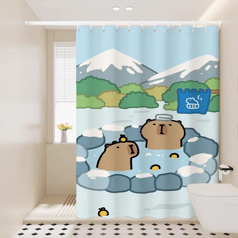 Duschvorhang Niedliches Badezimmer Wasserdicht Und Schimmelresistent Badezimmer Trennvorhang Türvorhang Vorhang Hängevorhang