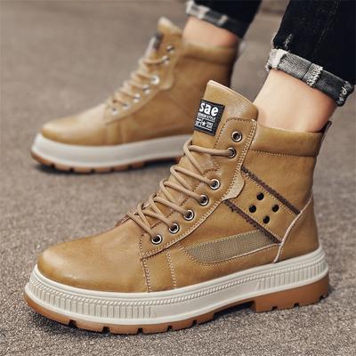 Fashion Men's Outdoor Boots High Top Casual Non-Slip Durable Tooling Boots Comfortable Trendy Versatile Male Walking Footwear