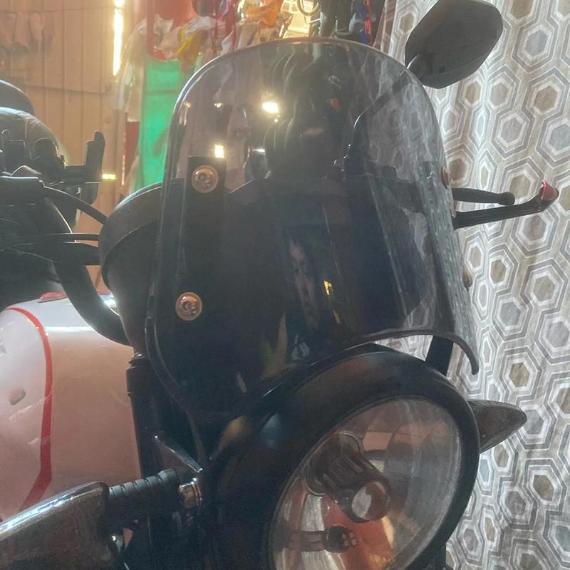 1 Pair Motorcycle Windshield Wind Deflector Windscreen Universal for Motorcycles 6.5-9.45-inch Round Headlights