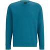Boss Mens Tonal Logo Ribbed Collar Raglan Sweatshirt