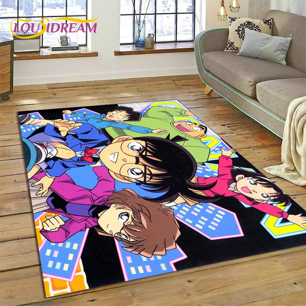 Anime Detective Conan Cartoon Rug Carpet for Living Room Bedroom Home Decor,Floor Mat Non-slip Decoration for Sofa Doormat Gift