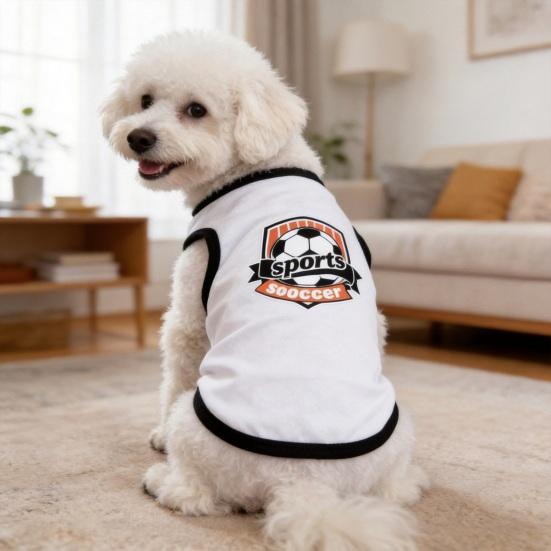 Pet Sleeveless T-Shirt Round Tank Top Neck Pet Breathable