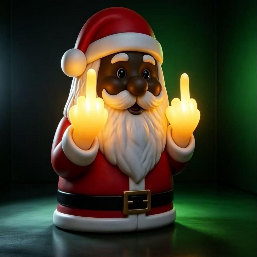 Christmas Ghost Resin Wall Light With Glowing Middle Finger For Holiday Decor And Gifting