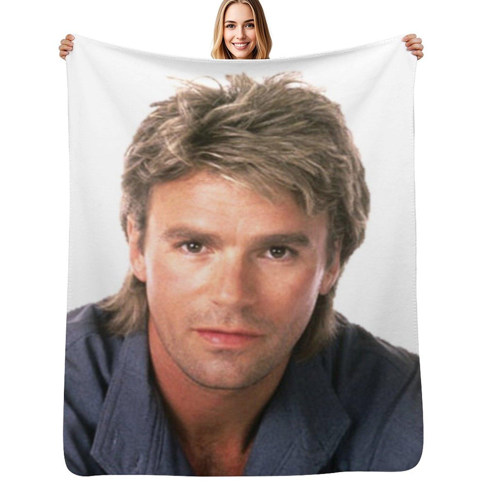 MacGyver, I have an idea, 80s Heroes MacGyver Throw Blanket Fade Resistant Durable Throw Blanket Size: 75*100cm, Weight: 230 GSM