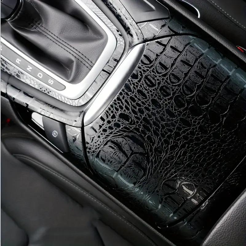1 Roll Crocodile Texture Leather Fabric Sticker, Automotive Interior Self-adhesive Leather Patchs Repair, DIY Tape Leathercraft