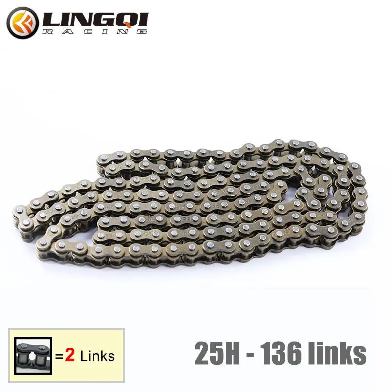 LINGQI 25H Chains Scooter Bike Transmission Drive Chain 94 96 98 120 124 138 168L For Pit Dirt Bike Mini Moto Electroc Vehicle