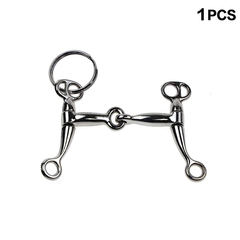Alloy Horse Bit Charm Keychain Metal Ring Pendant Bag Decoration Backpack Accessory For Men And Women