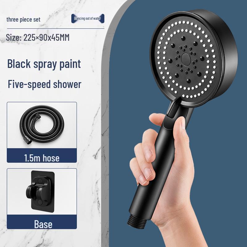 Black Warrior Pressurized 5-Speed Shower Head