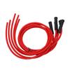Spark Plug Ignition Wire Set Red High Performance Silicone 1m Car Ignition Wire for 4 Cylinder Automobile 8mm