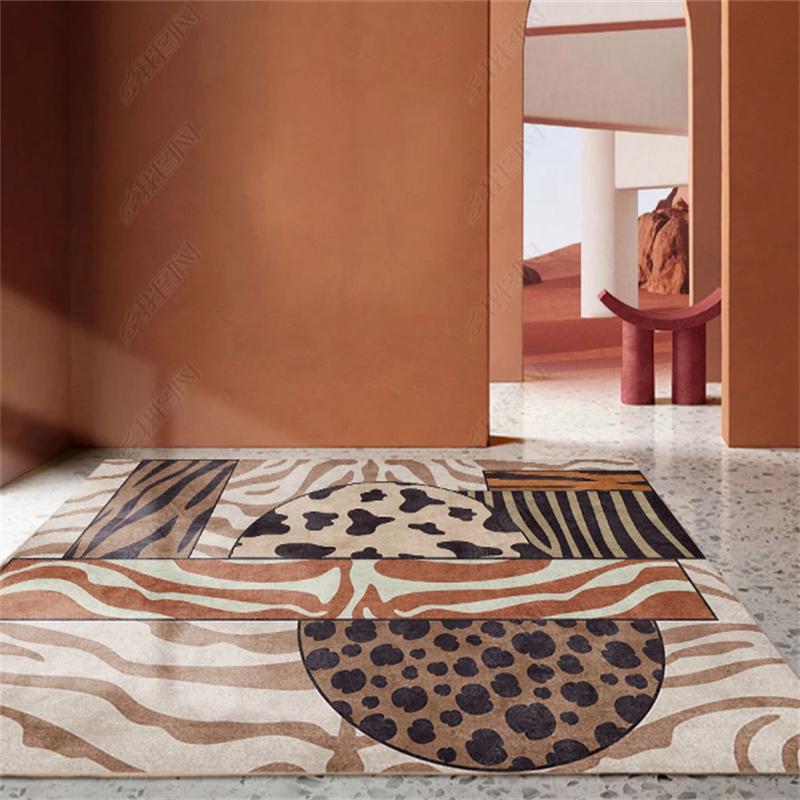 Modern Living Room Decoration Carpet Home Zebra Pattern Study Cloakroom Carpets Bedroom Bedside Non-slip Rug Luxury Floor Mats