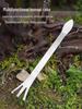 Dual-Headed Stainless Steel Bonsai Rake for Soil Loosening & Bud Picking in Flower Pots