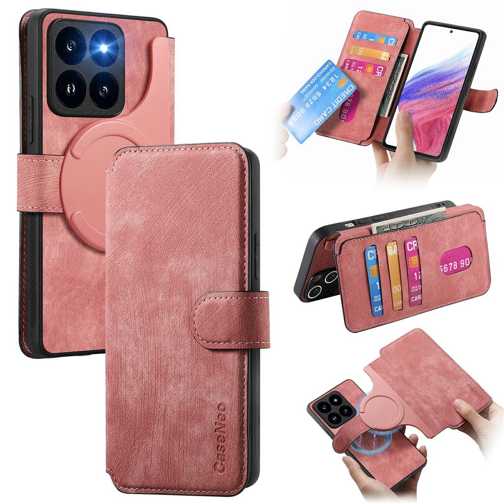 CASENEO MW-03 For Xiaomi 14T Case Detachable Wallet Leather+TPU Phone Cover