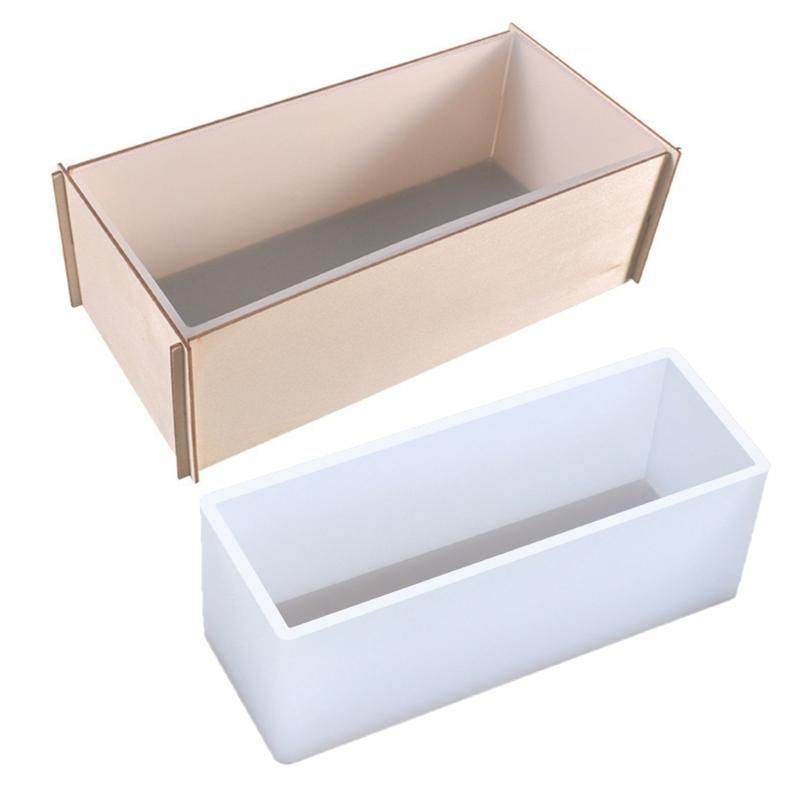 

Набір силіконових форм зі стійкою Великі прямокутні форми для рукоділля Силіконовий матеріал Форми для DIY Підходять для випічки та рукоділля C 18x8x6cm