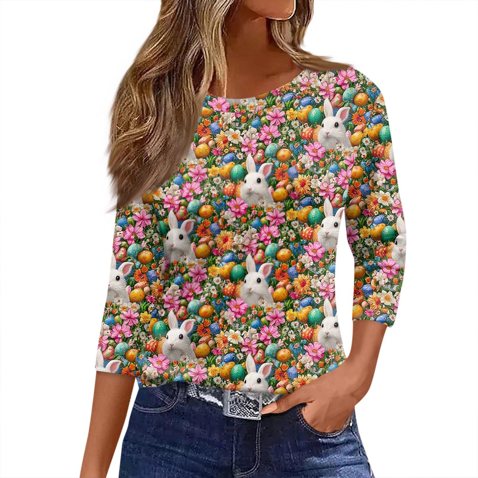 

Женская футболка с рождественским принтом, рукав 3/4, повседневная, модная, на выходные, базовая, с круглым вырезом, стандартный топ L зелёный