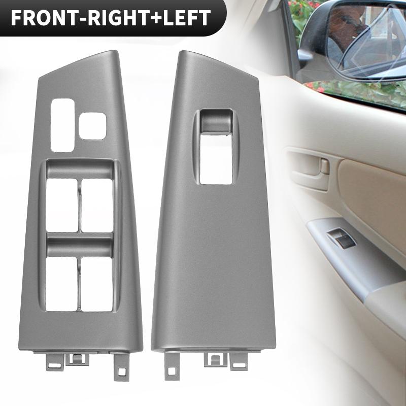 74232-12380 74231-02350 Front Power Window Switch Bezel Panel For Toyota Corolla 2003 2004 2005 2006 2007 2008 Wood Grain/Sliver