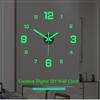 Wall Clock Glow At Night Frameless DIY Stereo Digital Clock for Home Living Room Office Wall Decroation