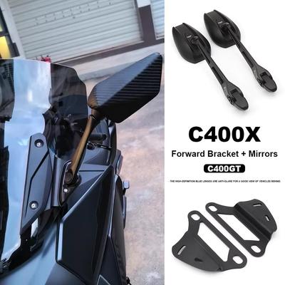 Für BMW C400GT C400X Motorradzubehör Rückspiegel Vorwärts Halterungskit Schwarz Für BMW C400 GT C 400 GT C 400X 400GT c400x c400gt